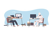 Robots vs people, AI technology set, a Technology Illustration by Good Studio (Thumbnail 6 of 7)