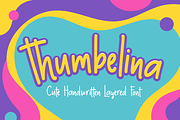 Thumbelina - Cute Layered Font, a Sans Serif Font by LetterStuff Typefoundry (Thumbnail 1 of 10)