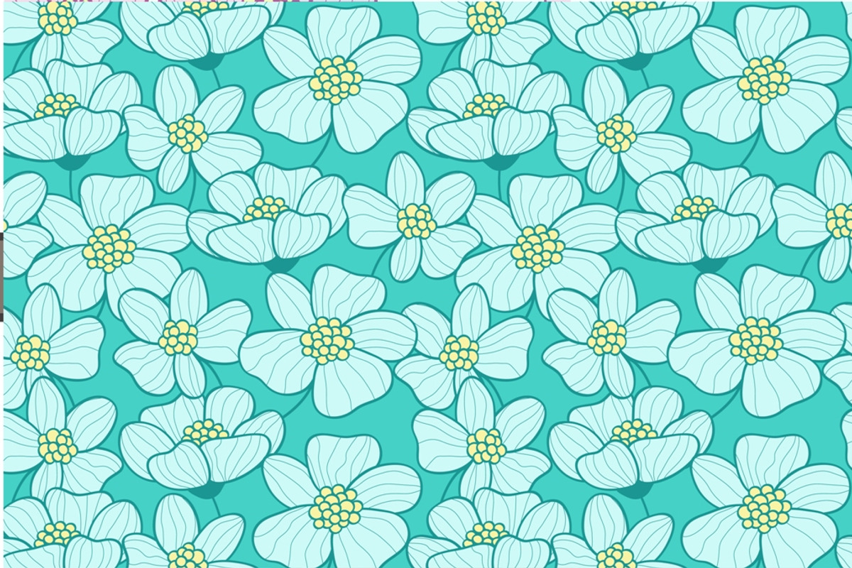 Three cute floral vector patterns preview 2