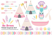 Girls Tribal Vectors & Clipart, an Illustration by Amanda Ilkov (Thumbnail 1 of 4)