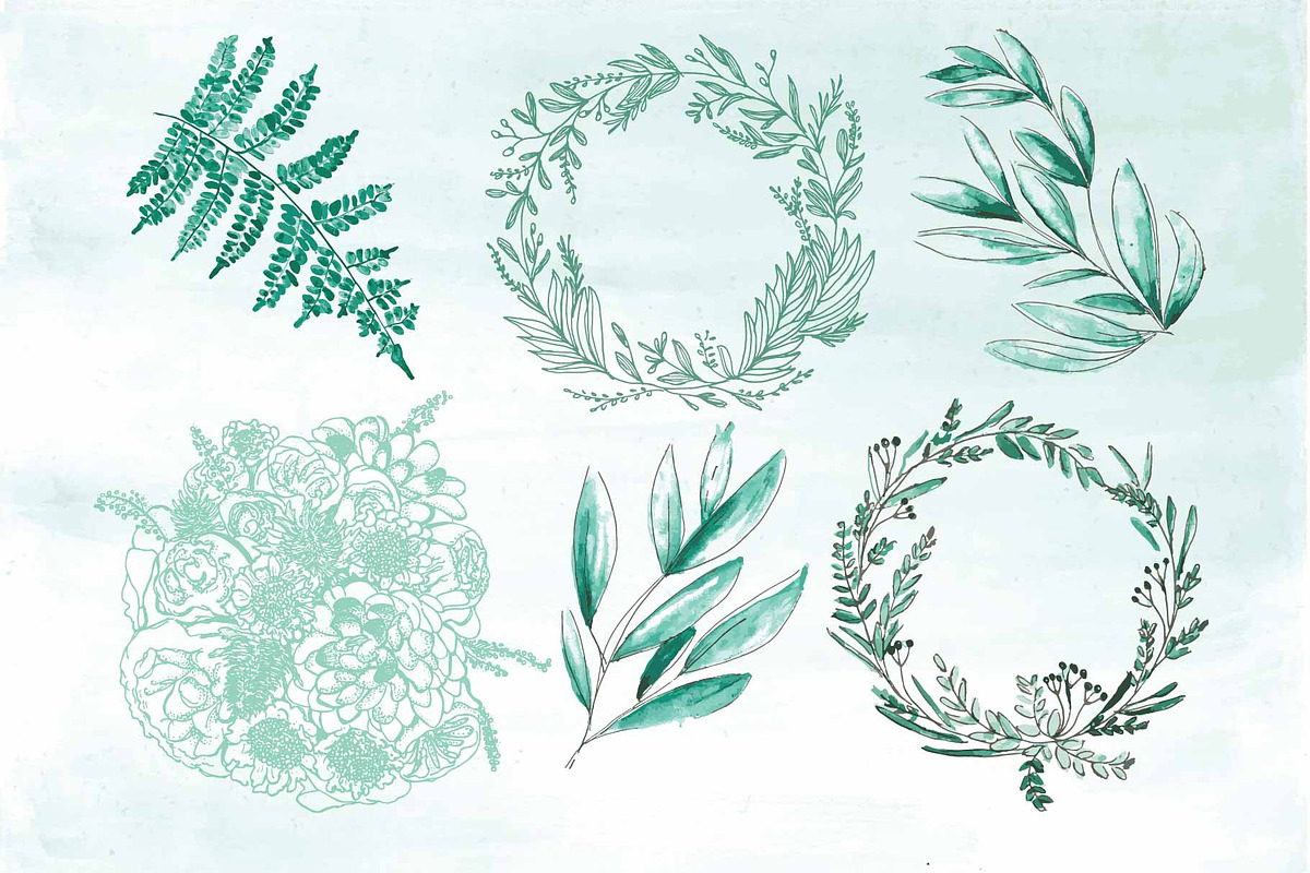 Forest Greenery Collection, an Illustration by Arie Clares (Photo 4 of 6)