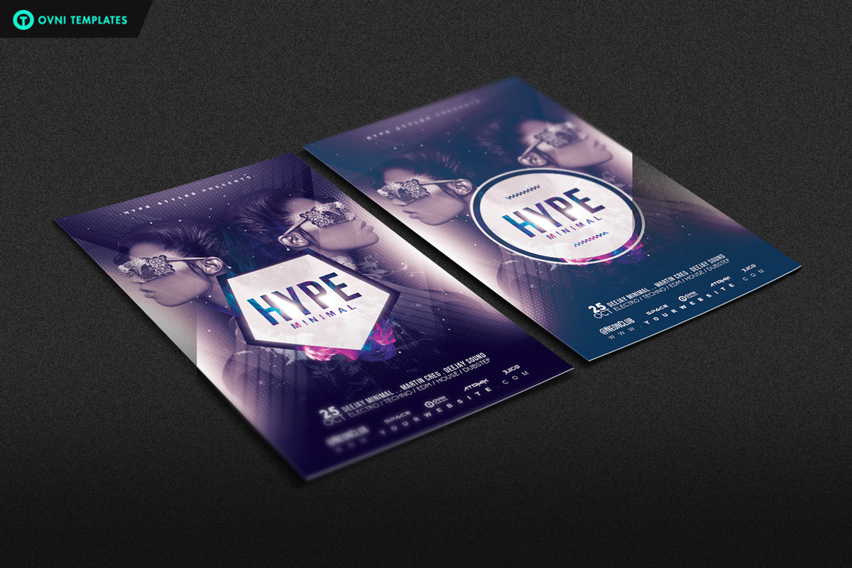 HYPE MINIMALISM Flyer Template, a Flyer Template by OVNI-TEMPLATES (Photo 3 of 4)