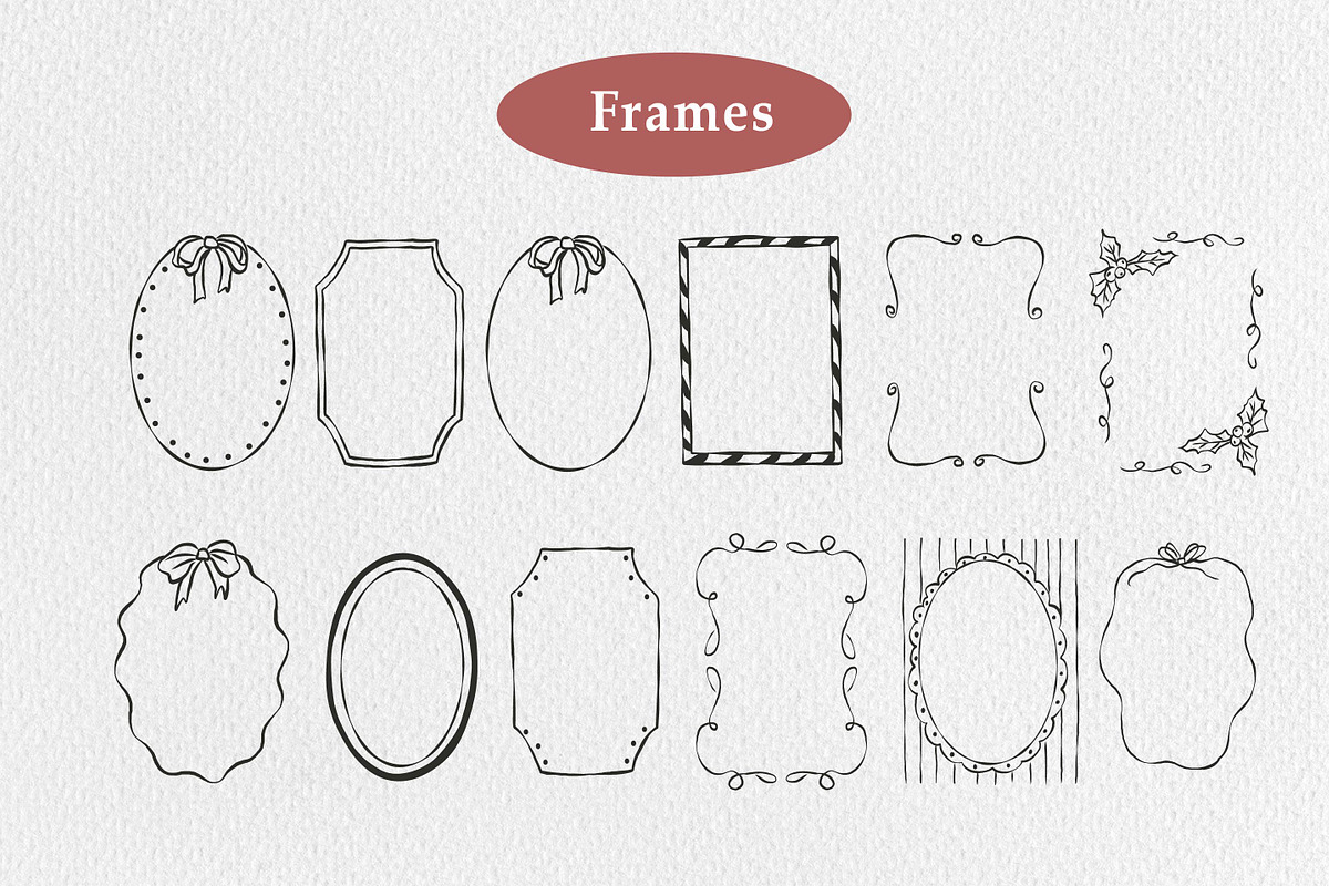 Hand drawn retro Christmas, an Object Illustration by RaDavCrafts (Photo 7 of 9)