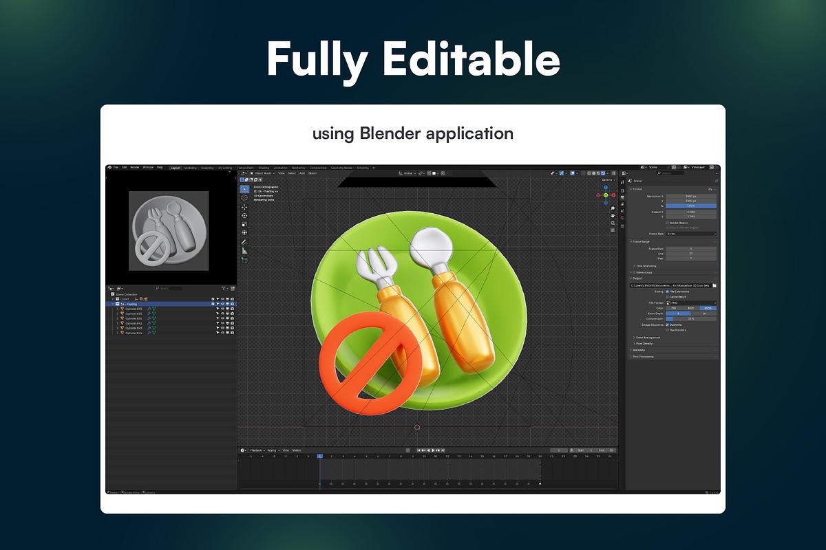 20 Ramadan 3D Icon Set, an Object 3D Model by Bilicube Studio (Photo 3 of 6)