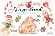 Gingerbread Men 40 Watercolour Set, an Object Graphic by Bloomella (Thumbnail 1 of 6)