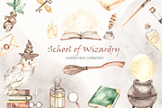 School of wizardry Watercolor, an Education Illustration by Marina Ermakova (Thumbnail 1 of 13)