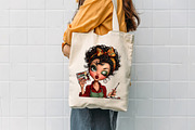 Watercolor Quirky Make Up Girl Clipa, an Illustration by CreationArt (Thumbnail 3 of 7)