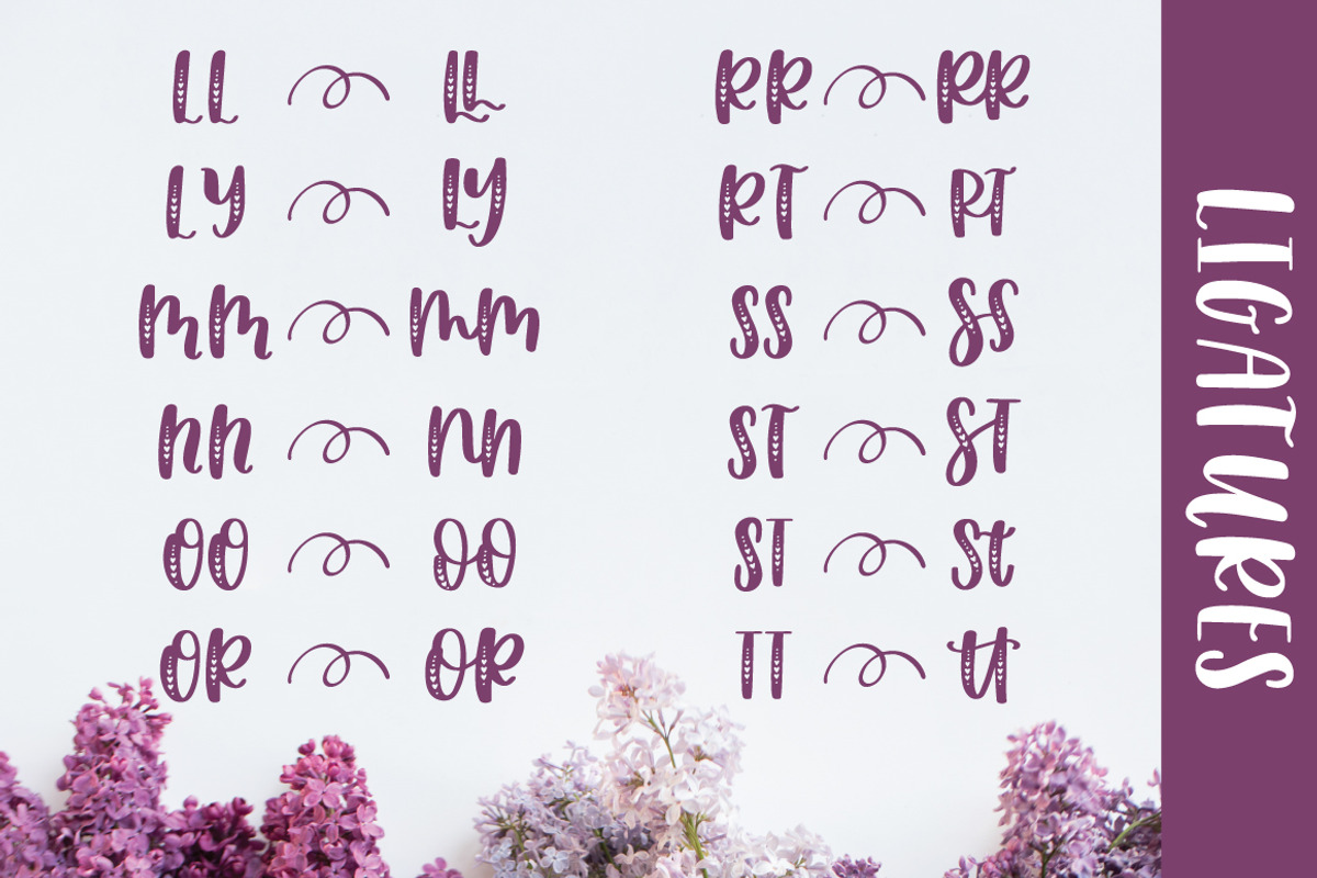 Lovebug Hearts Font Trio preview 6