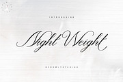 Night Weight Script, a Script Font by Nowlystudios (Thumbnail 1 of 9)