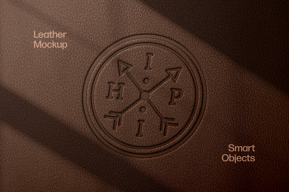 Leather Embossing Logo Mockup, a Mockup by Design Squad