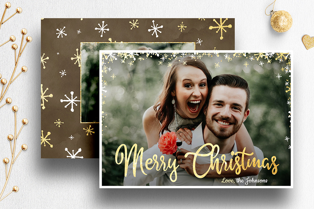 Photo Christmas Card Template | 008, a Card Template by Nifty Template Studio (Photo 3 of 13)