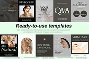 Wellness Instagram Post Templates, a Social Media Template by Hell Yeah Designs (Thumbnail 4 of 8)