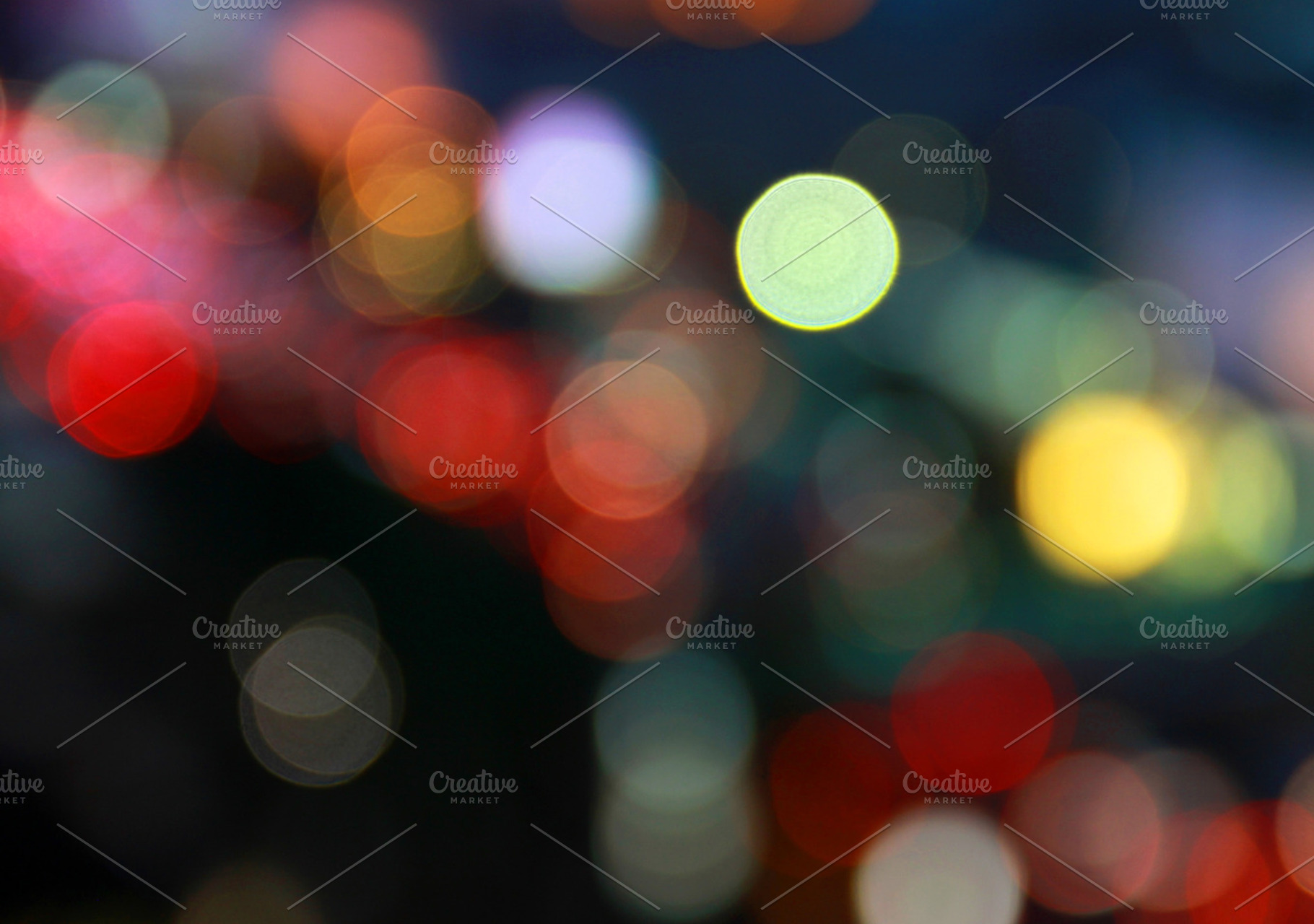 Abstract of bokeh on street