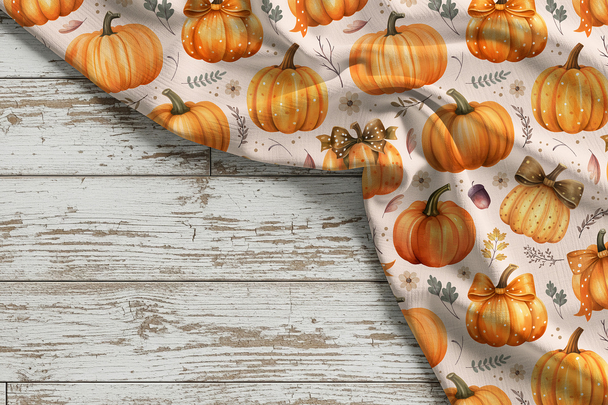Autumn Pumpkins - Seamless Pattern, a Pattern Graphic by Kreeya Art Shop (Photo 8 of 13)
