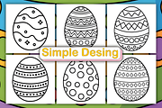 Simple Patten Eggs Coloring Book, a Seasonal Illustration by Coco Bloom (Thumbnail 3 of 4)