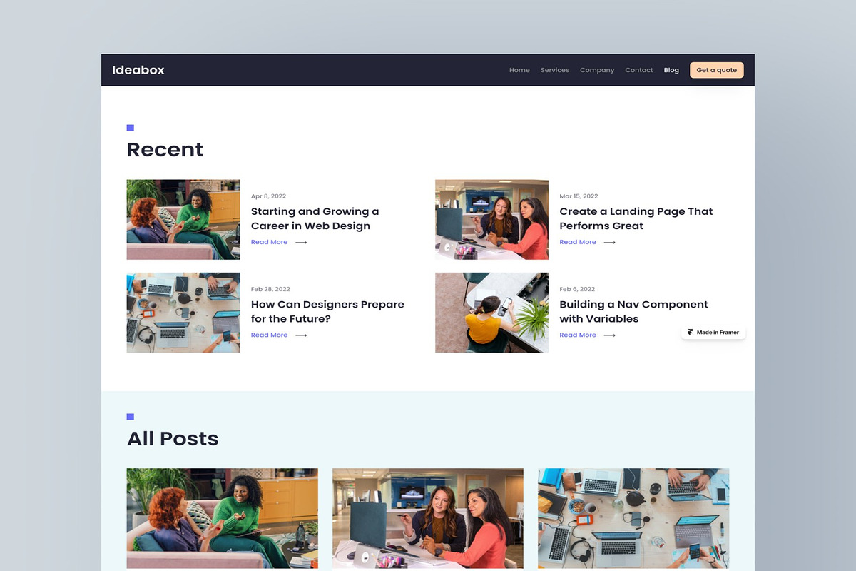 Ideabox-Website Template for Framer, a Landing Page Template by Lumina_ui_ux202 (Photo 6 of 6)