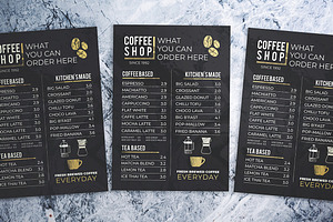 Coffee Shop Menu