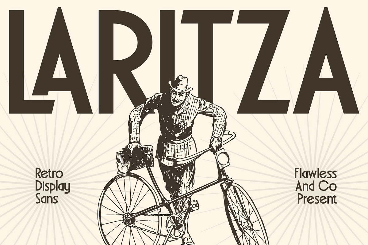 Laritza - Retro Display Font, a Font by Flawless And Co (Photo 1 of 10)