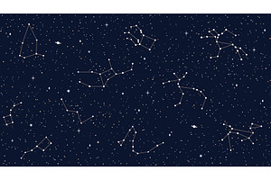 Space Sky Celestial Seamless Pattern