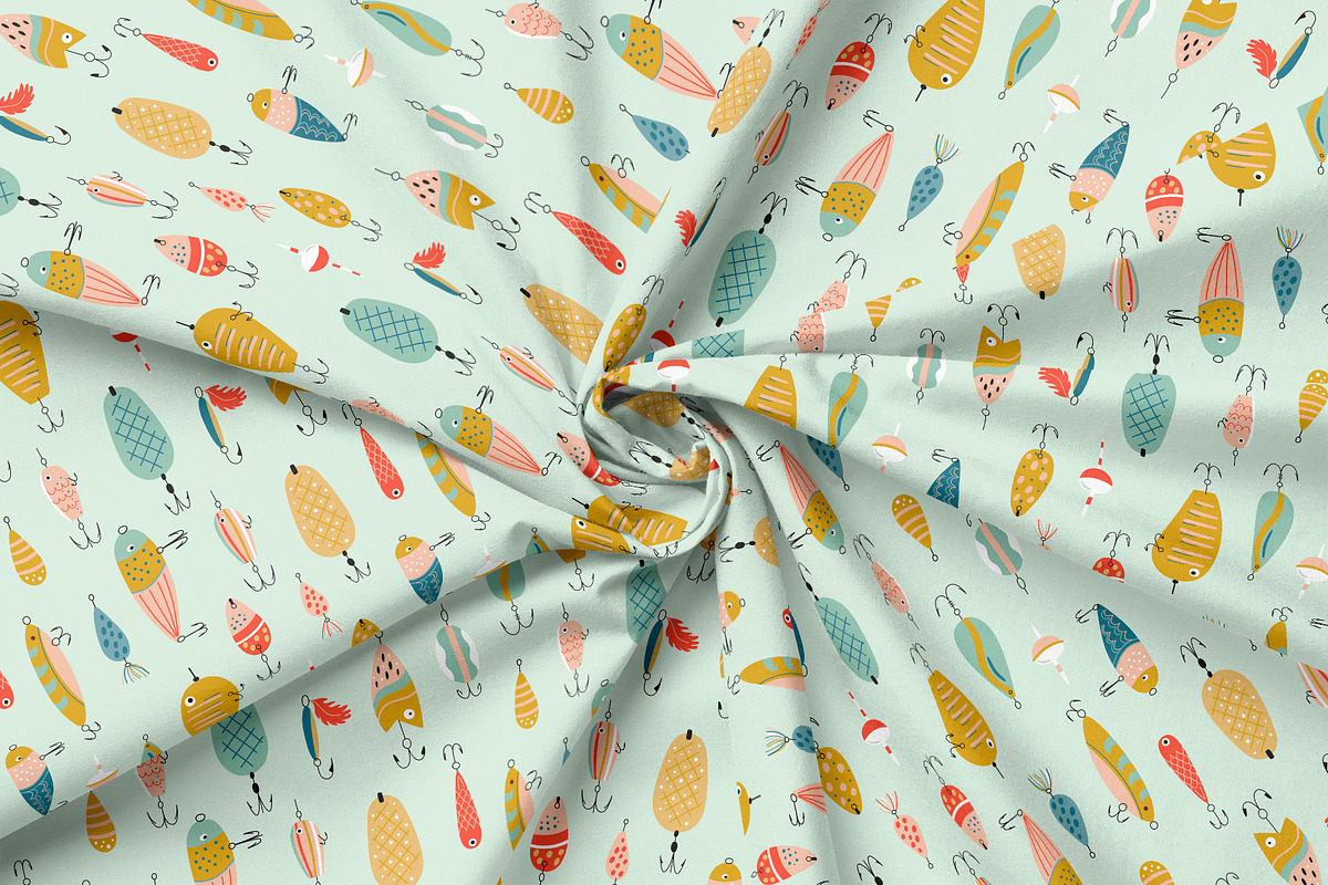 Fishing pattern, a Pattern Graphic by Tani Kuzminka (Photo 4 of 13)