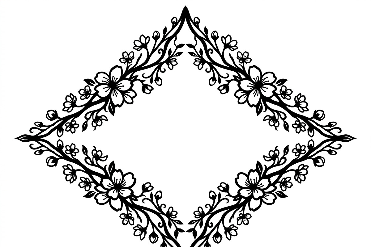 60 Romantic Diamond Wall Floral, a Decorative Illustration by Amazin_art (Photo 38 of 42)