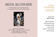 Barn Owl & Rock Crystal Illustration, an Animal Illustration by The Dutch Lady Designs (Thumbnail 3 of 4)