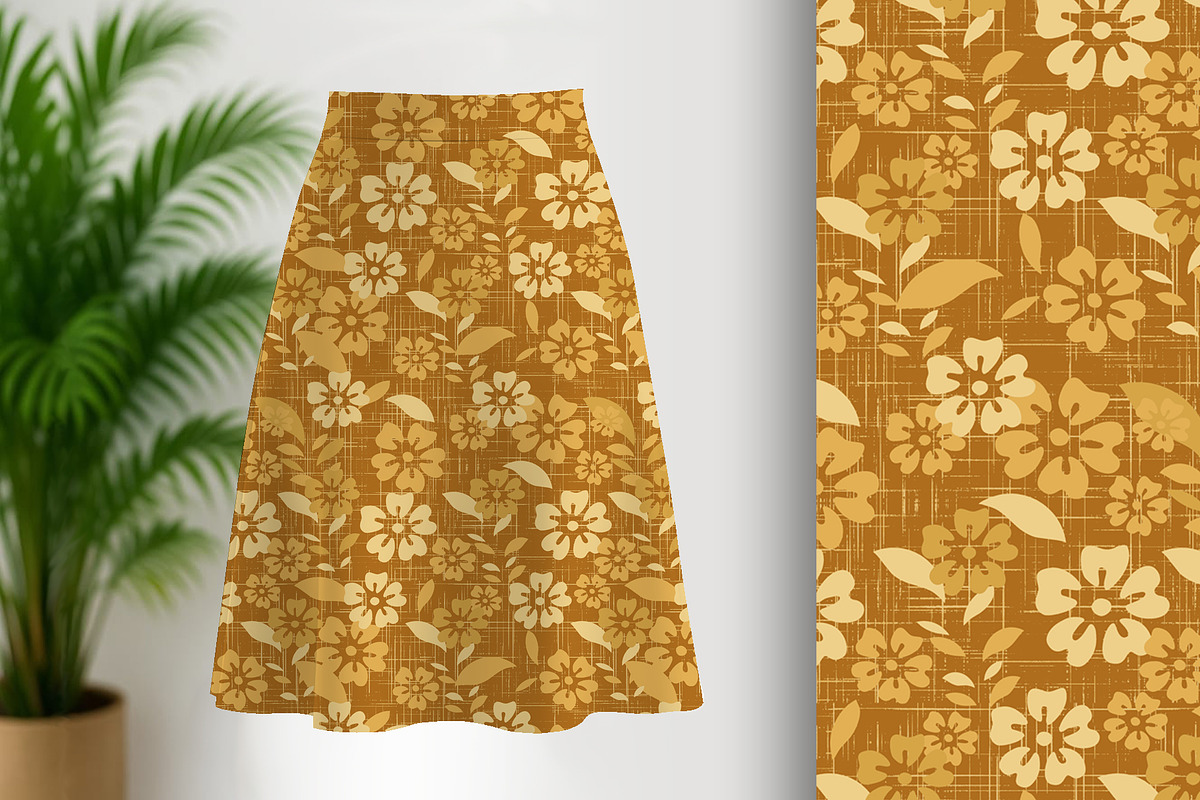 Golden Light Floral Seamless Pattern, a Pattern Graphic by Sharon Schwalbe (Photo 1 of 4)