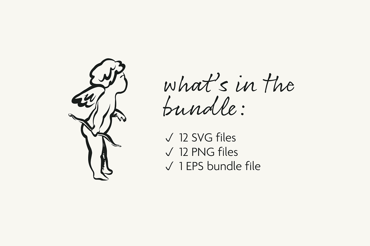 Chubby Cupid Vector Bundle, a Decorative Illustration by Little Gremlin (Photo 2 of 8)