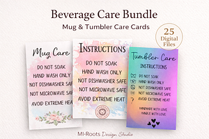 Beverage Care Bundle – Mug & Tumbler, an Object Graphic by MIRoots Design Studio