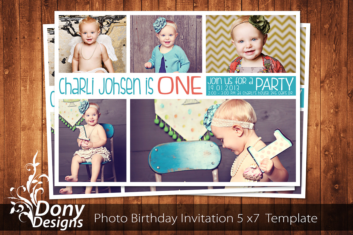 Birthday Invitation Template, an Invitation Template by DonyDesigns