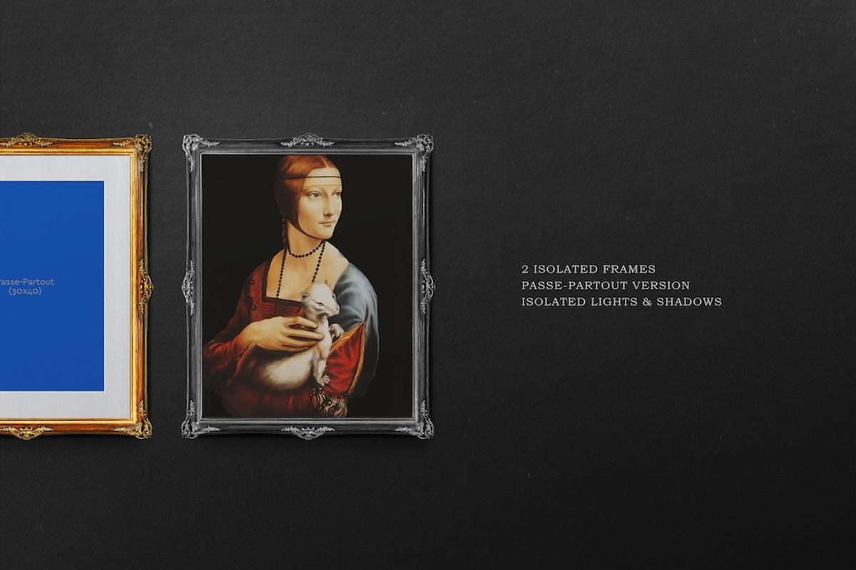 Picture Frame Mockup Ornate Vintage, an Advertising Mockup by Avelina Studio (Photo 2 of 3)