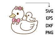 Cute Mama Duck SVG, an Object Graphic by Creative Art (Thumbnail 2 of 6)