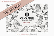 Chickadee Bird Procreate Stamps, a Shape Add-On by MadliArt (Thumbnail 5 of 5)