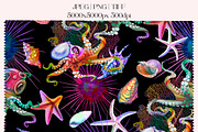 Marine Adventure - seamless pattern, a Pattern Graphic by NNclipart (Thumbnail 6 of 9)