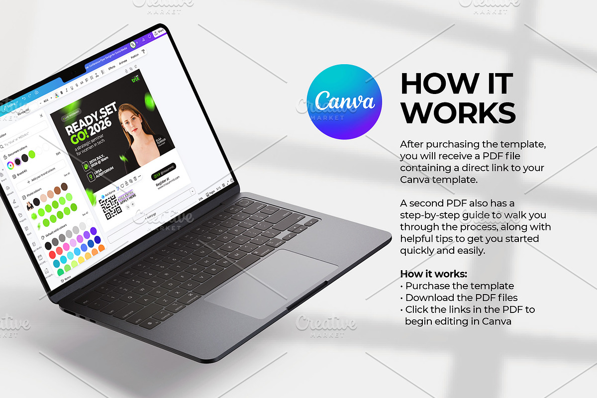 Seminar Digital Flyer | Canva & PSD, a Social Media Template by Vintage Impressions (Photo 3 of 6)