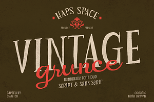 Vintage Grunge Handmade Font Duo, a Handwritten Font by Haps Space