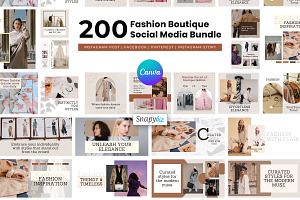 Fashion Canva Social Media Templates, a Social Media Template by Snapybiz