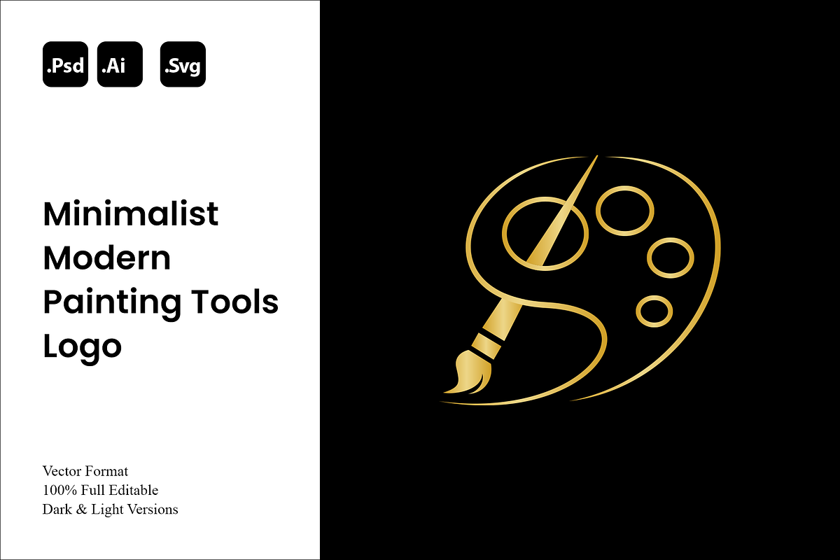 Minimalist Modern Painting Tools, a Branding & Logo Template by Luxury Logos (Photo 1 of 4)