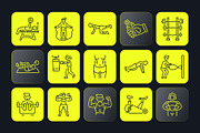Workout and Gym Icon Set, an Outline Icon by Prosymbols (Thumbnail 6 of 7)