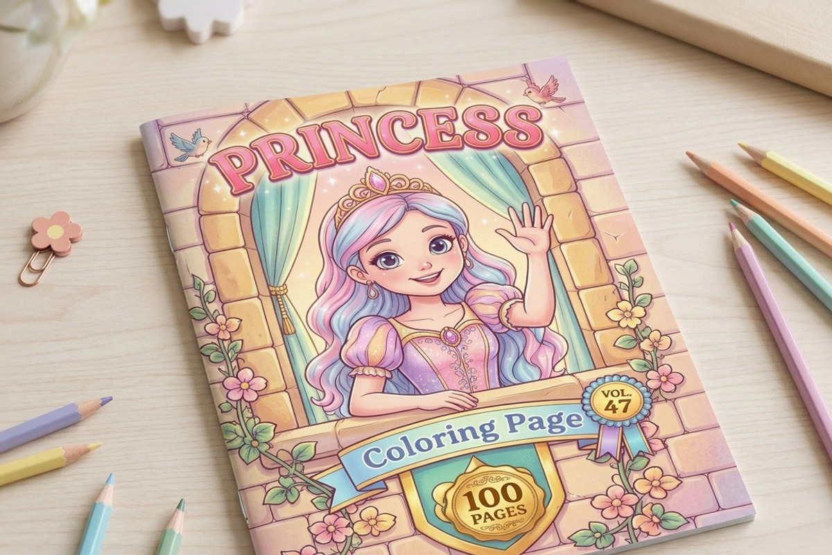 Magical Princess Coloring Book Vol47, a Person Illustration by ikarifq shop (Photo 2 of 7)
