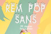 Rem Pop Sans, a Sans Serif Font by cromatixclassroom (Thumbnail 1 of 13)