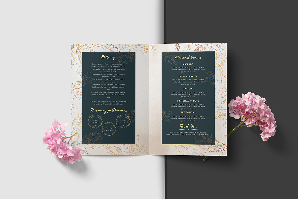 Funeral Program And Prayer Card, a Brochure Template by crazyOWL (Photo 3 of 8)