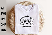 Peeking Havanese Dog Puppy Vector, an Animal Illustration by ARTify Illustrations (Thumbnail 4 of 8)