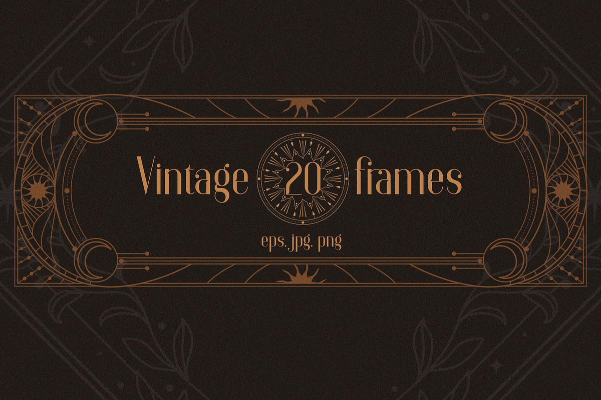 20 vector retro frames, a Decorative Illustration by Nadia Murash (Photo 1 of 3)
