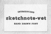 Sketchnote Vet Font - Light Version, a Font by Character (Thumbnail 1 of 3)