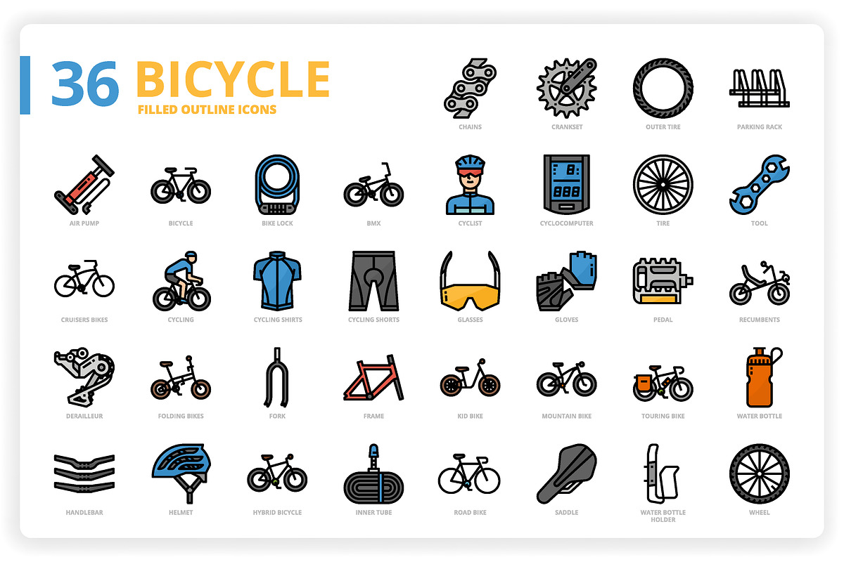 3,600 Icons x3 Styles, an Outline Icon by monkik (Photo 38 of 299)