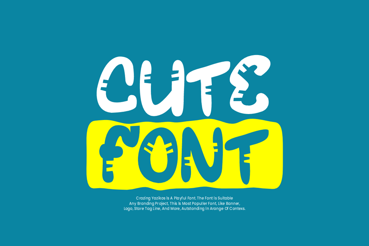 Crazing Yazikos - Playful Font, a Handwritten Font by QR Design Studio (Photo 2 of 6)