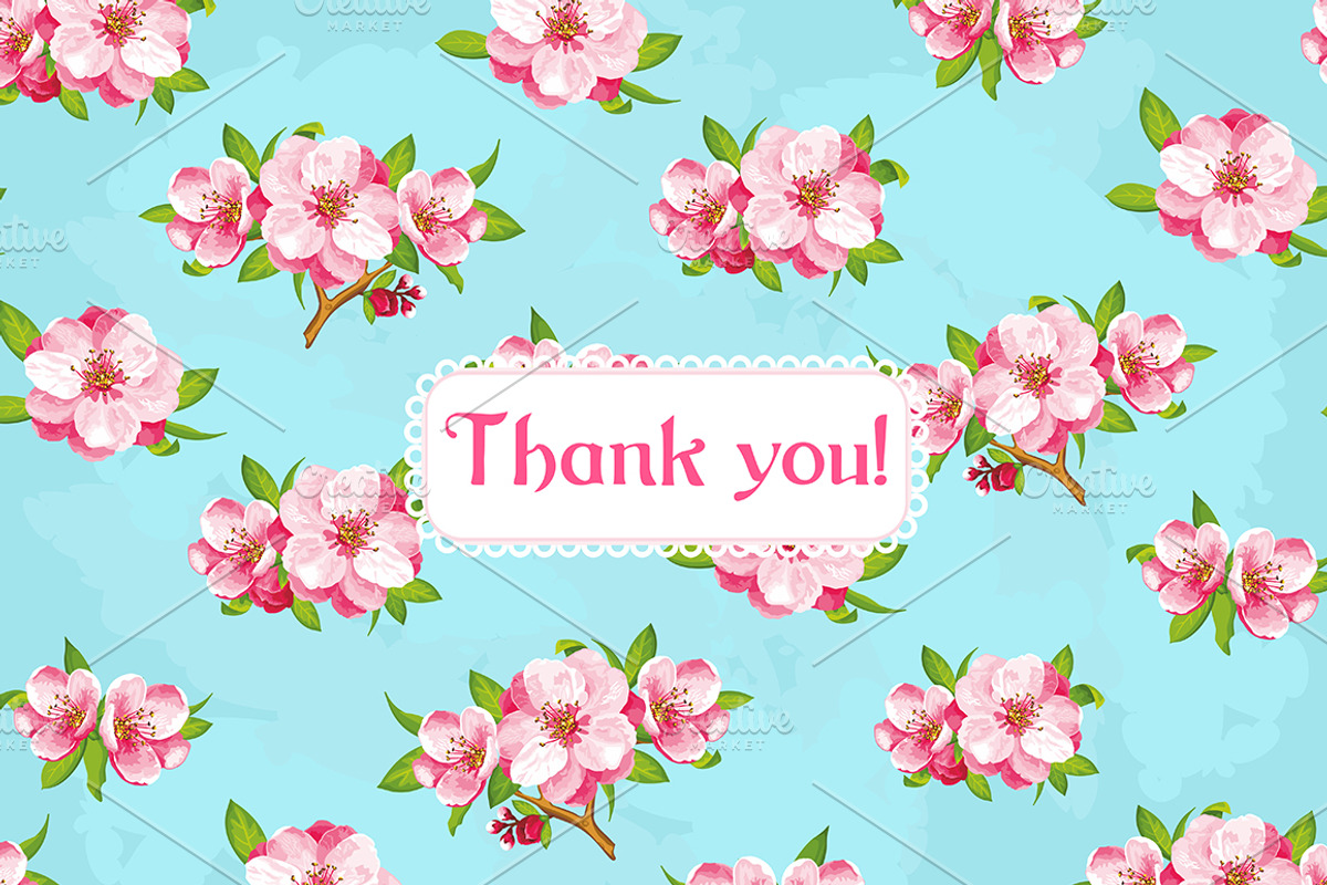 SET / Sakura blossom in various kind, an Illustration by Nadin_Lebedeva (Photo 7 of 7)