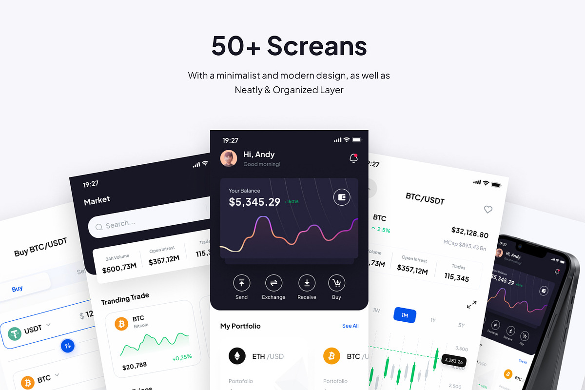 Cryptok - Crypto Wallet UI Kits App, an App Template by Minialis (Photo 4 of 6)