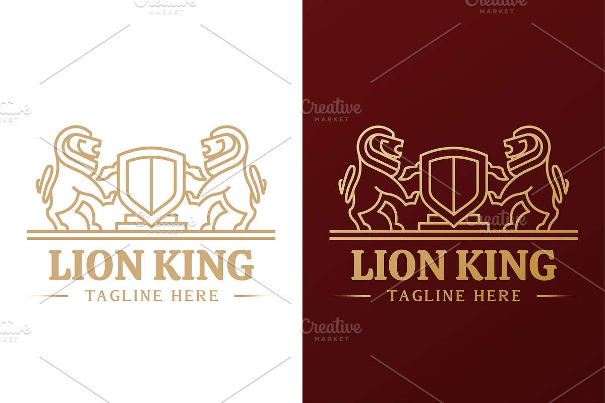 Luxury Lion Badge Logo Design Icon, a Branding & Logo Template by Morvana Crew
